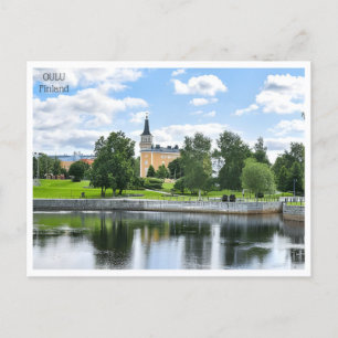 Cartão Postal viagens vintage Oulu Finlândia Turnê