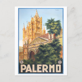 Cartão Postal Viagens vintage Palermo Itália