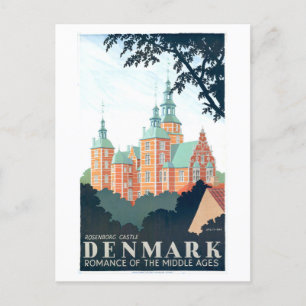 Cartão Postal Viagens vintage para a Dinamarca