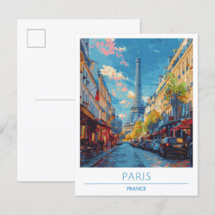 Cartão Postal Viagens vintage Paris França