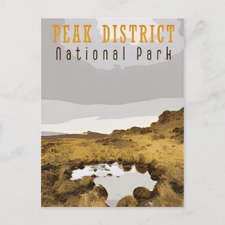 Cartão Postal Viagens vintage Peak District National Park Inglat