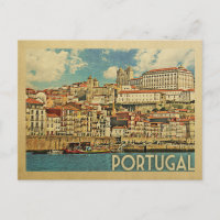 Viagens vintage postal de Portugal