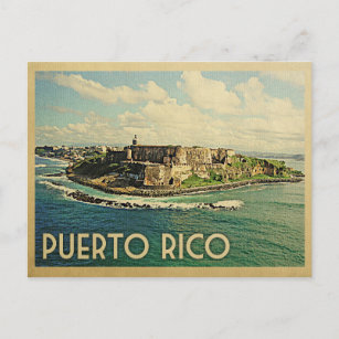 Cartão Postal Viagens vintage postal Porto Rico