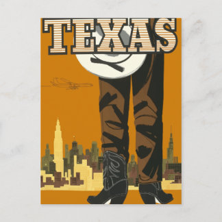 Cartão Postal Viagens vintage postal Texas USA