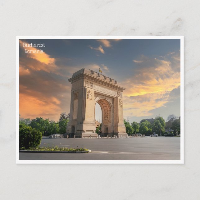 Cartão Postal viagens vintage retro bucareste Romênia Roumanie (Frente)
