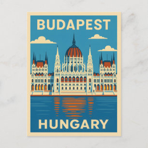 Cartão Postal Viagens vintage Retroativa Budapeste Hungria Cênni