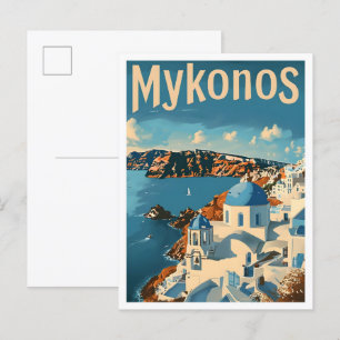 Cartão Postal Viagens vintage Retroativa de Arte Clássica da Gré