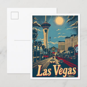 Cartão Postal Viagens vintage Retroativa de Arte Clássica de Las