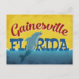 Cartão Postal Viagens vintage Retroativa do Golfinho na Flórida 