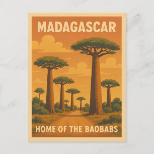 Cartão Postal Viagens vintage Retrorística de Madagascar