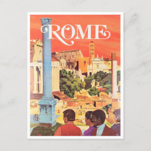 Cartão Postal Viagens vintage Roma Itália