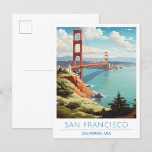 Cartão Postal Viagens vintage San Francisco California USA
