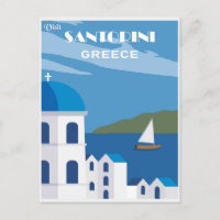 Viagens vintage Santorini Grécia