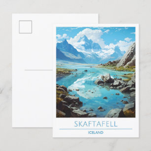 Cartão Postal Viagens vintage Skaftafall Islândia