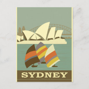 Cartão Postal Viagens vintage Sydney Austrália
