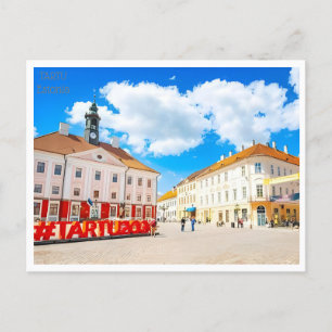 Cartão Postal viagens vintage Tartu Estônia Estonie