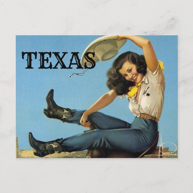 Cartão Postal Viagens vintage TEXAS (Frente)