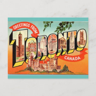 Cartão Postal Viagens vintage Toronto Canadá