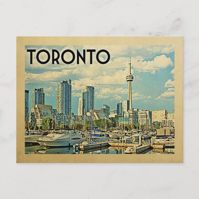 Cartão Postal Viagens vintage Toronto Canadá (Frente)