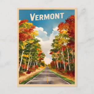 Cartão Postal Viagens vintage Vermont Russe Landscape Retro