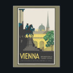 Cartão Postal Viagens vintage Viena<br><div class="desc">Viagens vintage Viena</div>