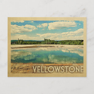 Cartão Postal Viagens vintage Yellowstone