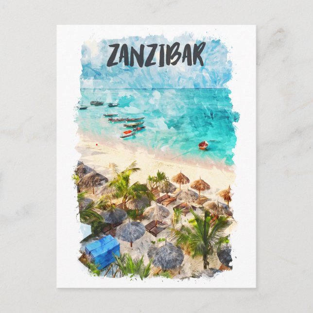Cartão Postal Viagens vintage Zanzibar Tansania (Frente)