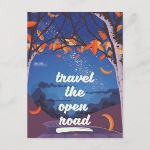 Cartão Postal Viajando pela estrada aberta