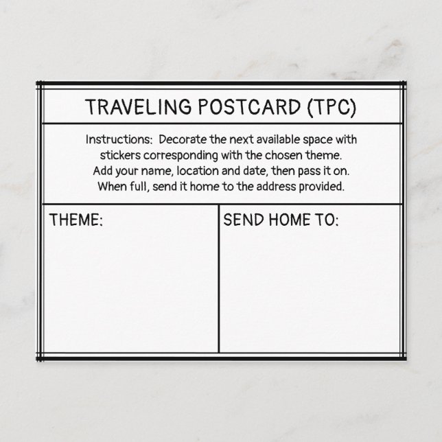 CARTÃO POSTAL Viajante (TPC) (Frente)