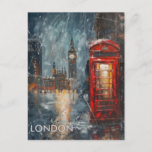 Cartão Postal Viaje para Londres (Frente)