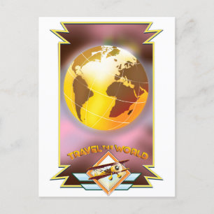 Cartão Postal Viaje pelo Globo Dourado