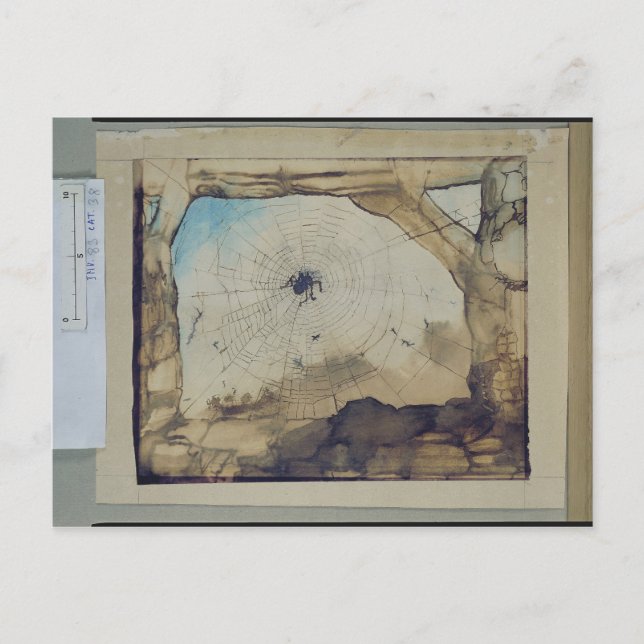 Cartão Postal Vianden através da Web de uma aranha (Frente)