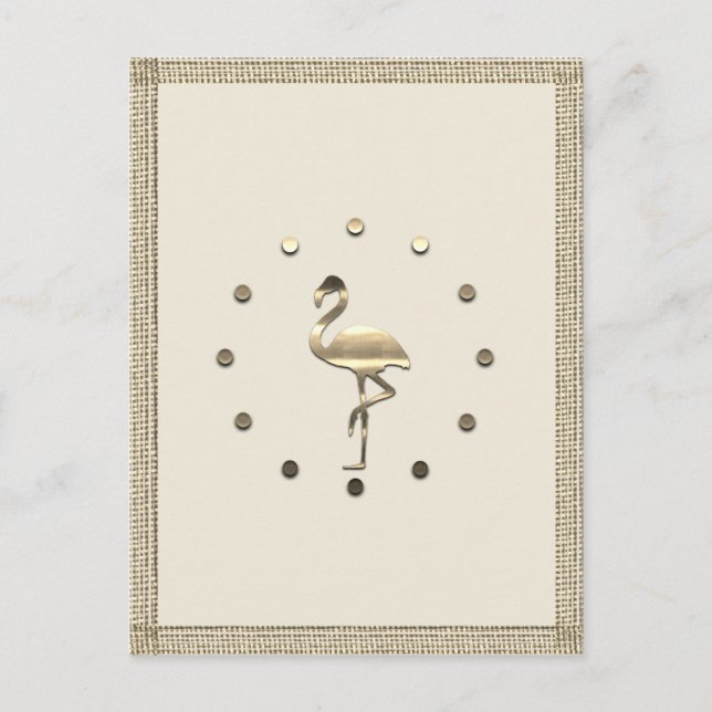 Cartão Postal Vibe de temporada de férias em dourado (Frente)