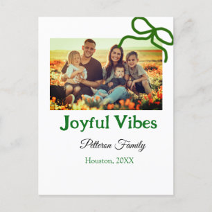 Cartão Postal Vibes, alegres arcos verdes, adicionam o nome da f