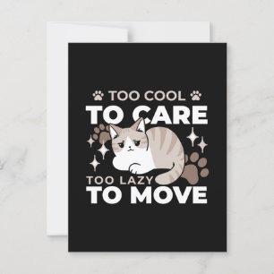 Cartão Postal Vibes relaxadas e preguiçosas para Design de gatin