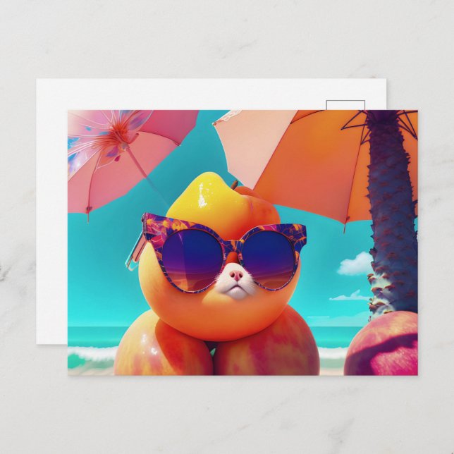 Cartão Postal Víblias de Verão, Posto (Frente/Verso)