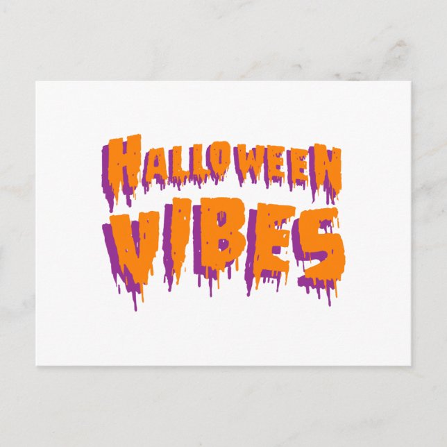 Cartão Postal Vibrações de Halloween (Frente)