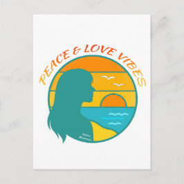 Cartão Postal Vibrações de Paz & Amor