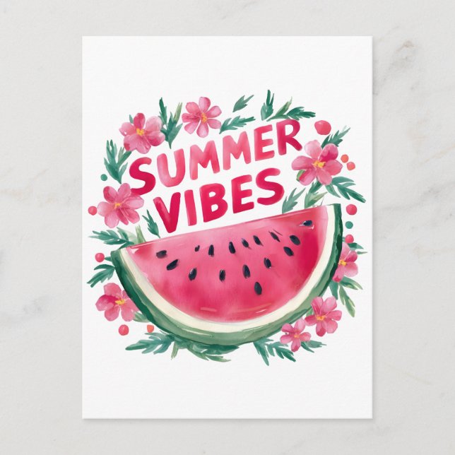 Cartão Postal Vibrações de Verão (Frente)