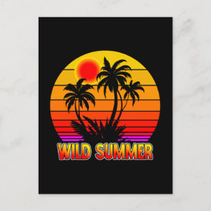 Cartão Postal Vibrações Selvagens de Verão Retrô-62827