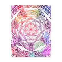 Vibrante Mandala Colorida Na moda rosa-chic Elegan