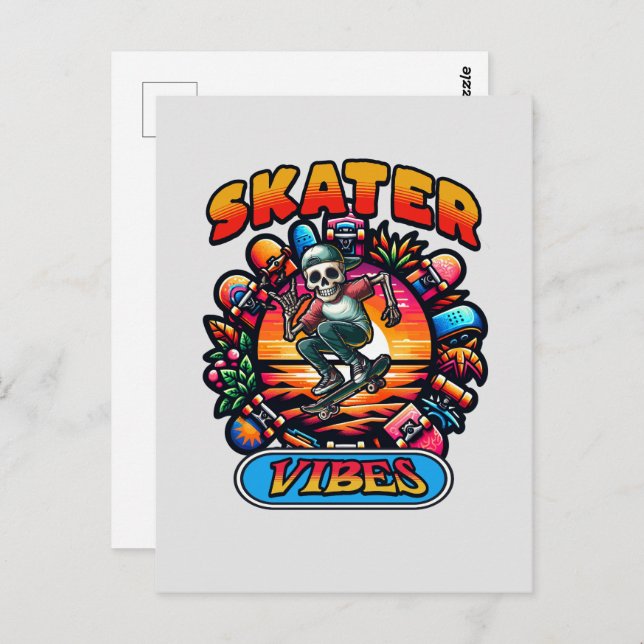CARTÃO POSTAL VÍBULOS DE SKATER! (Frente/Verso)
