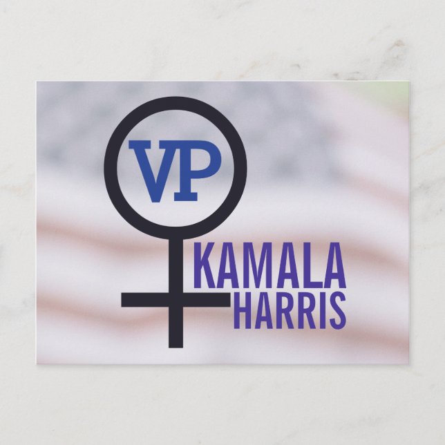 Cartão Postal Vice-Presidente Kamala Harris VP (Frente)
