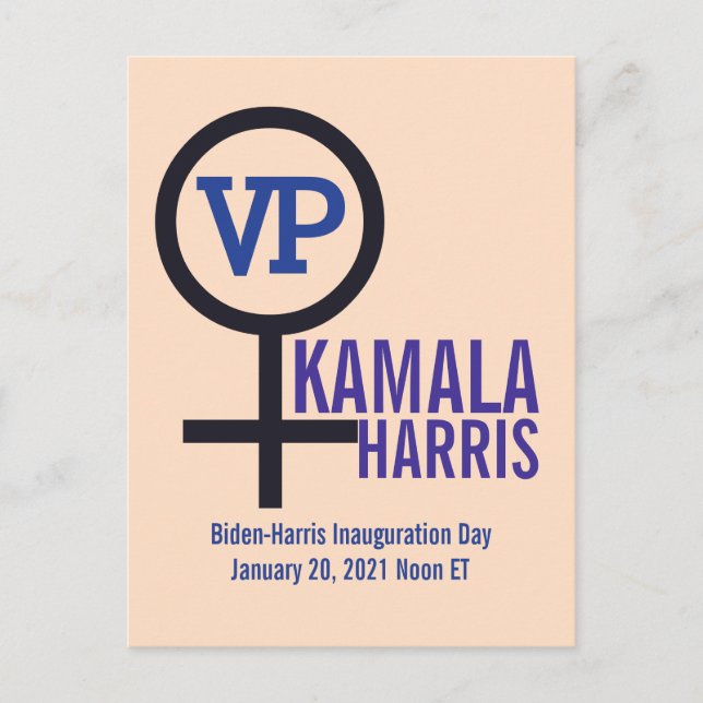 Cartão Postal Vice-Presidente Kamala Harris VP (Frente)