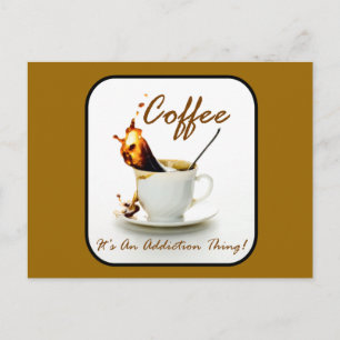 Cartão Postal Vício de café
