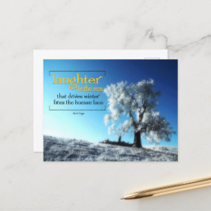 Cartão Postal Victor Hugo Inspirational Cote "Rindo"