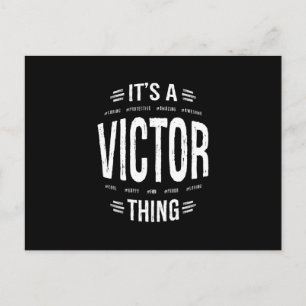 Cartão Postal Victor Personalised Name Birthday Gift