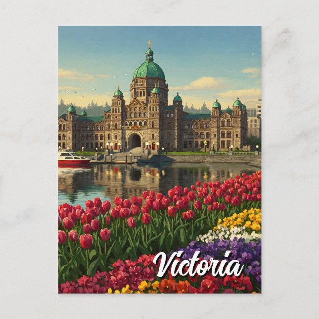 Cartão Postal Victoria British Columbia Canada Viagem (Frente)