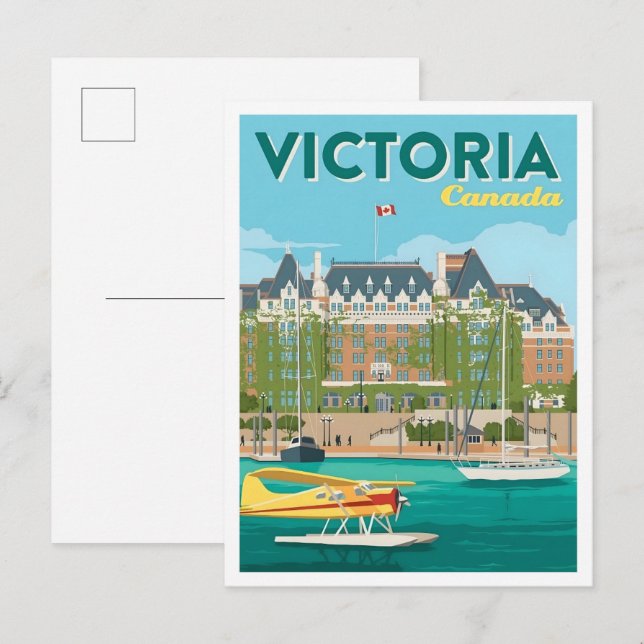 Cartão Postal Victoria Canada Art Vintage Travel  (Frente/Verso)