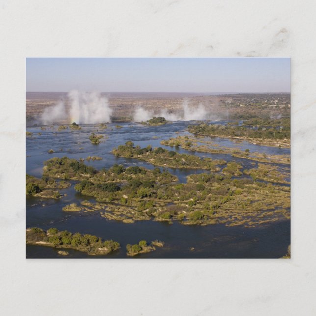 Cartão Postal Victoria Falls, Rio Zambesi, Zâmbia - Zimbabué 2 (Frente)